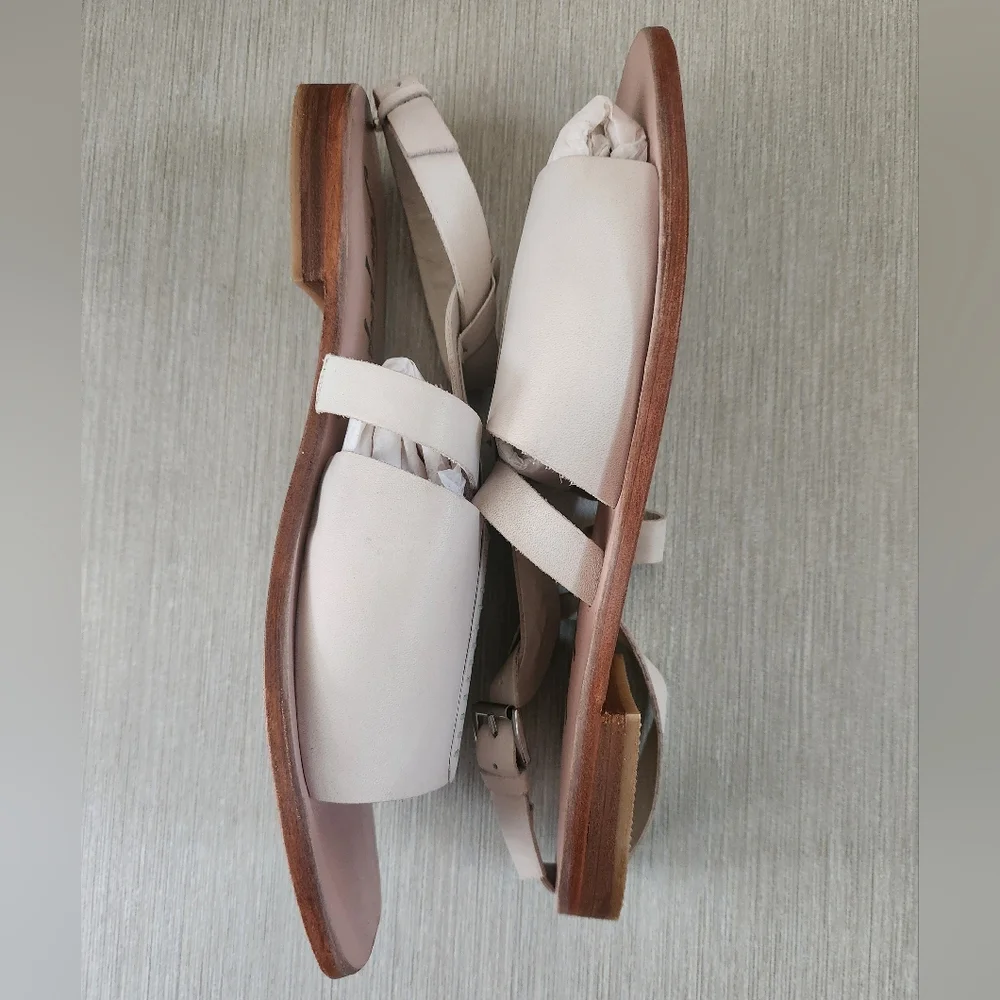 FREE PEOPLE Long Weekend Sandals ~Off White **NEW - Picture 8 of 10